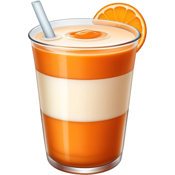 Thai tea with a bit of milk inside emoji