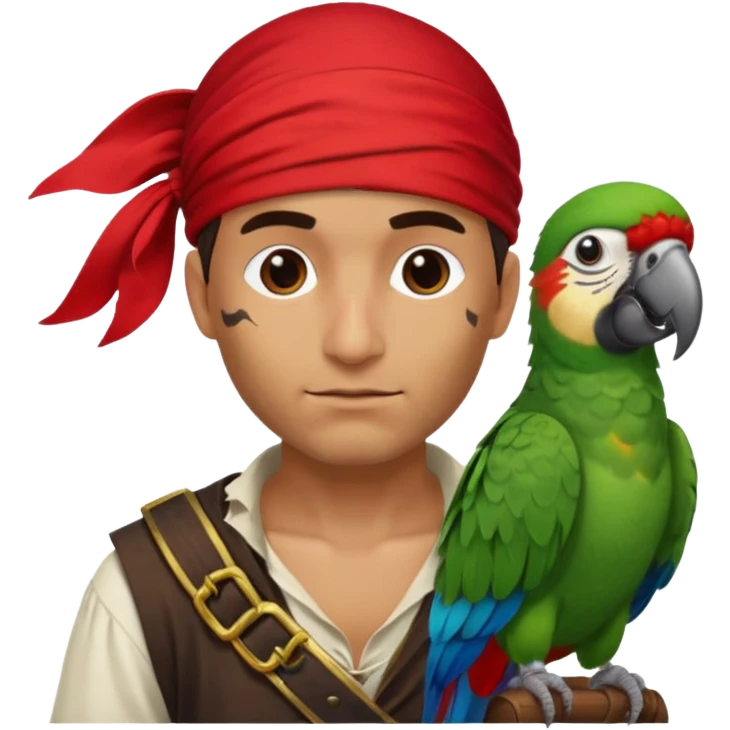 pirate and parrot emoji