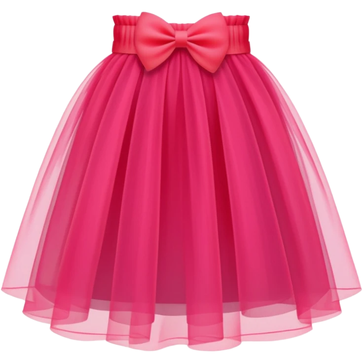 Neon crimson tulle emoji
