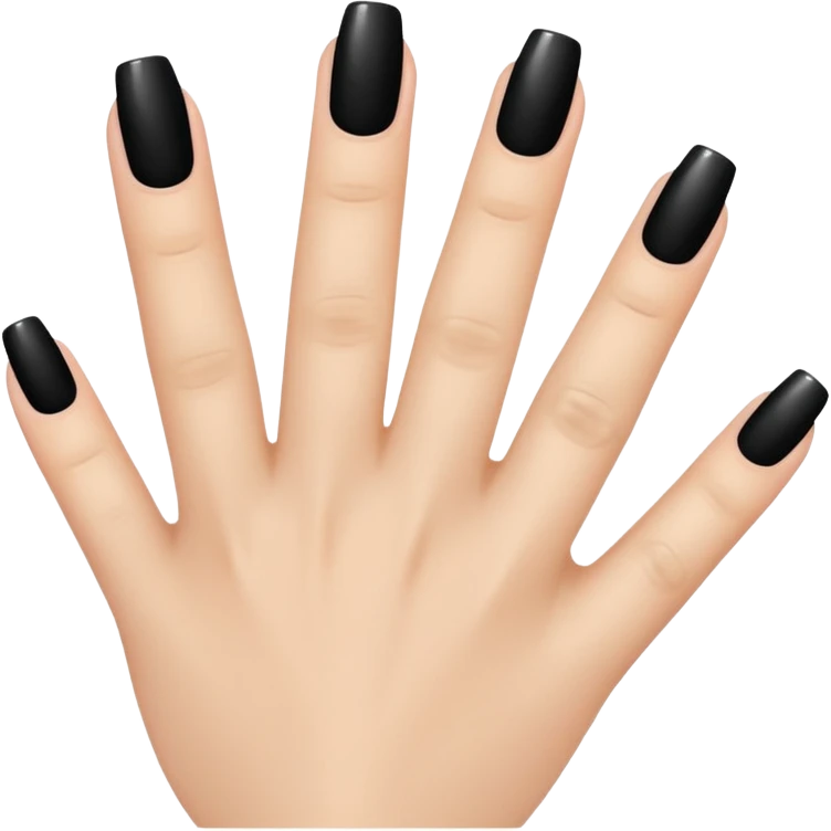 Black nail polish emoji