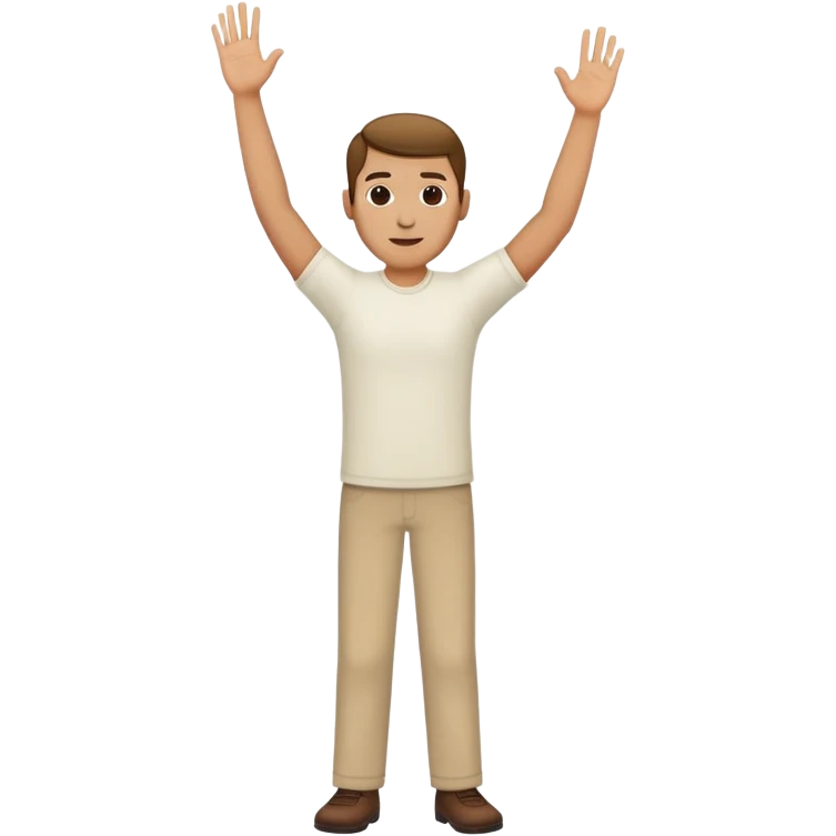man (full-body) (one arm raised) emoji