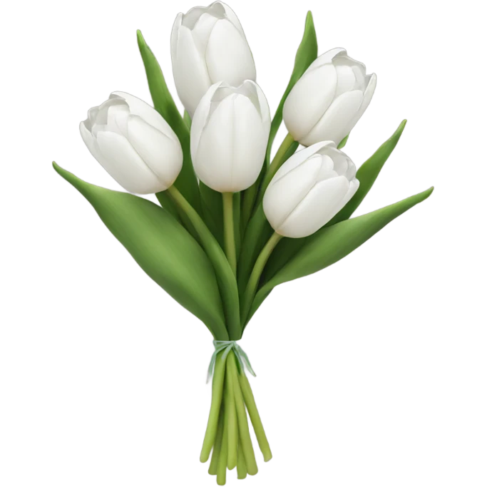 white tulip bouquet  emoji