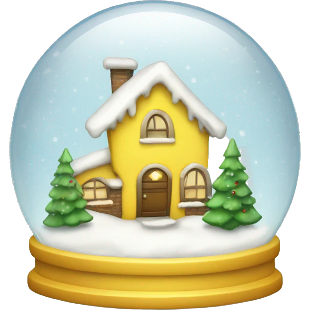 Snowglobe yellow Christmas  emoji