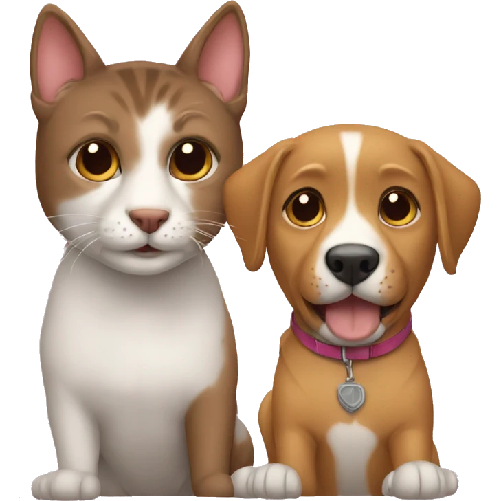 Perro y gato emoji