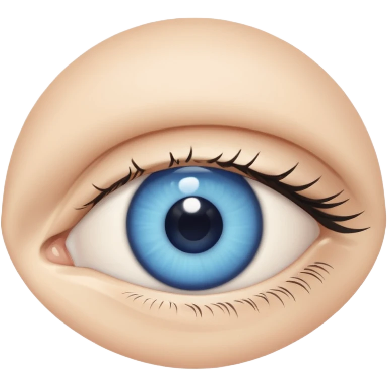 single blue eye, simple and clear emoji