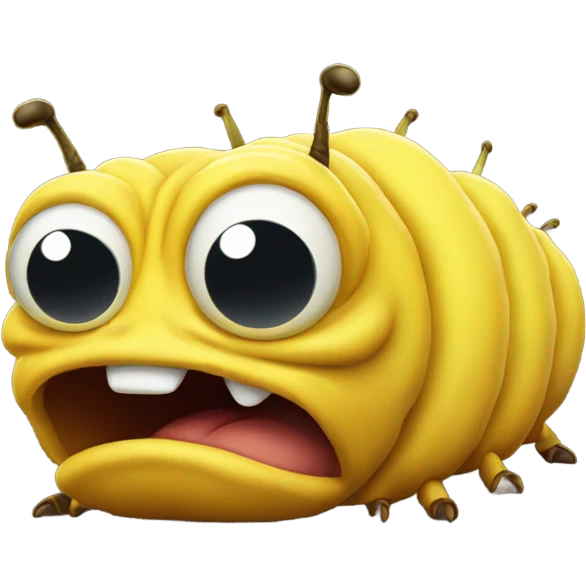 Angry yellow caterpillar emoji
