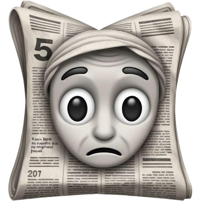 newspaper no face emoji