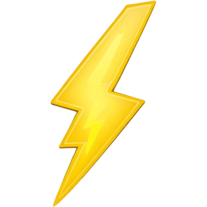 Lightning bolt with yellow dot under it emoji