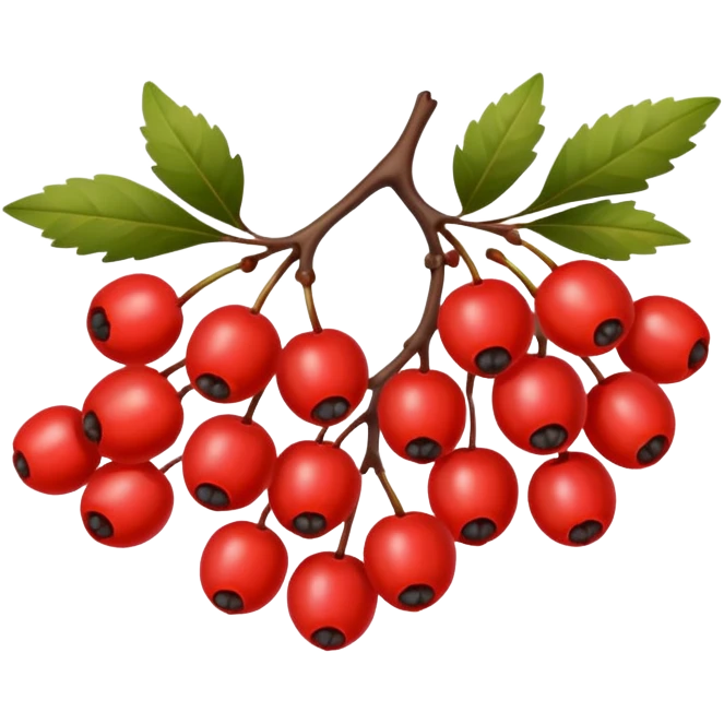rowan/mountain ash berries, simple emoji