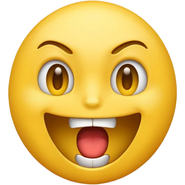 a face with a large opened mouth in emoji of whatsapp style (yellow), not humanized. The ones you generate are strange emoji