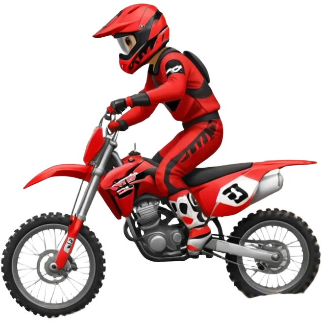 Motocross чёрный с красным emoji