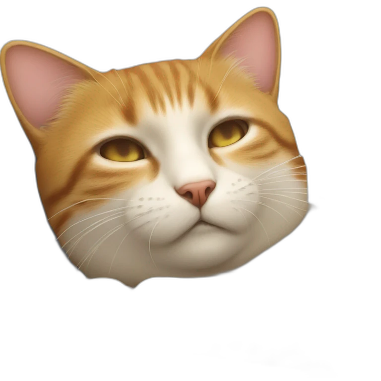 Un chat qui dort sur un caca emoji