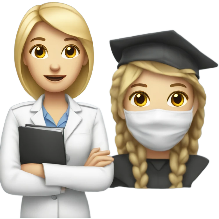 White woman holding a resume emoji