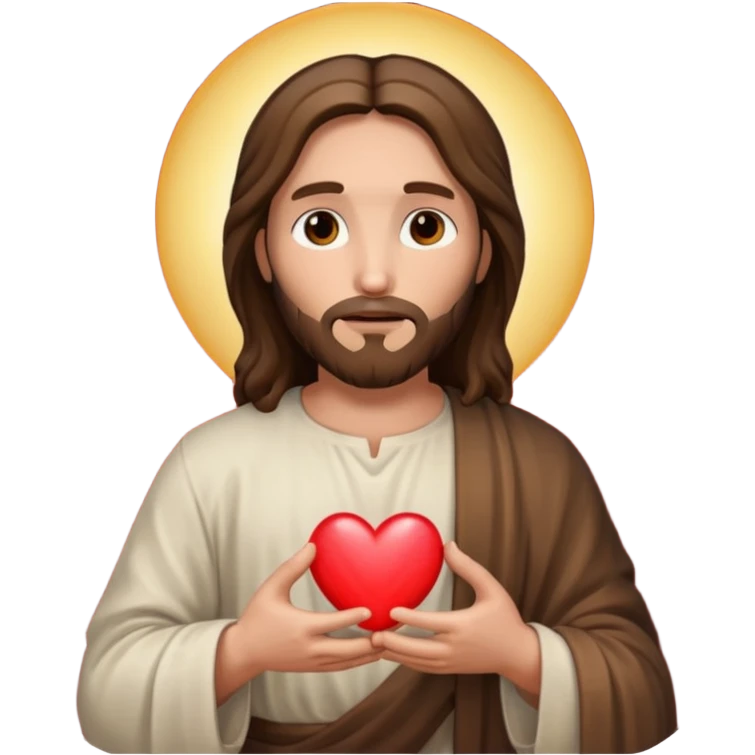 Jesus christ with a heart in his hands  emoji