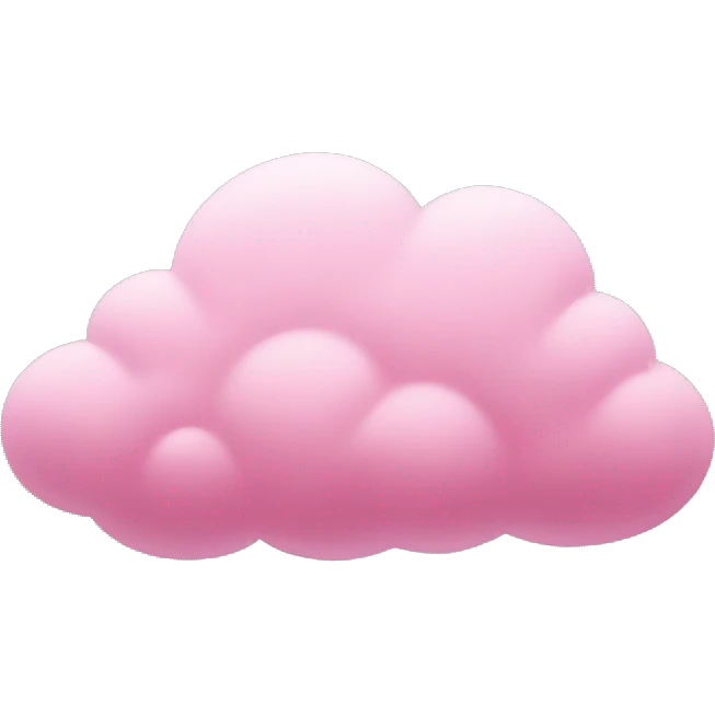 Pink cloud emoji