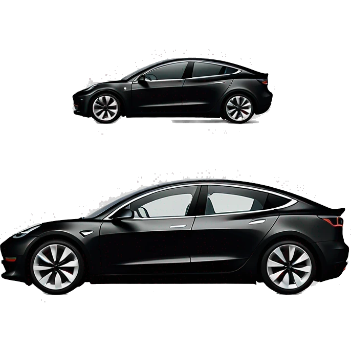 Tesla model 3 black  emoji