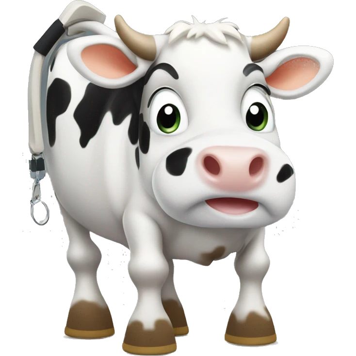 Cow with RFID tracker emoji