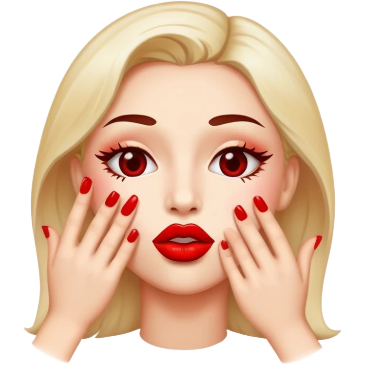 Kisses on face  emoji