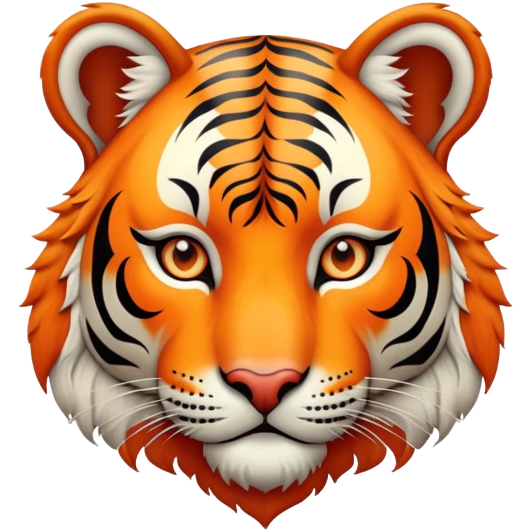 Vintage circus tiger with filigree emoji