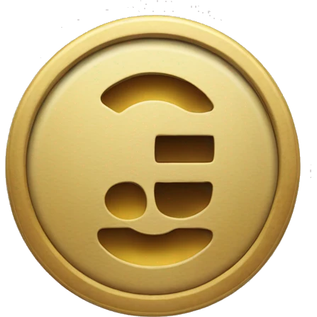 circle with the letter c inside and it spins and make it look like a coin emoji