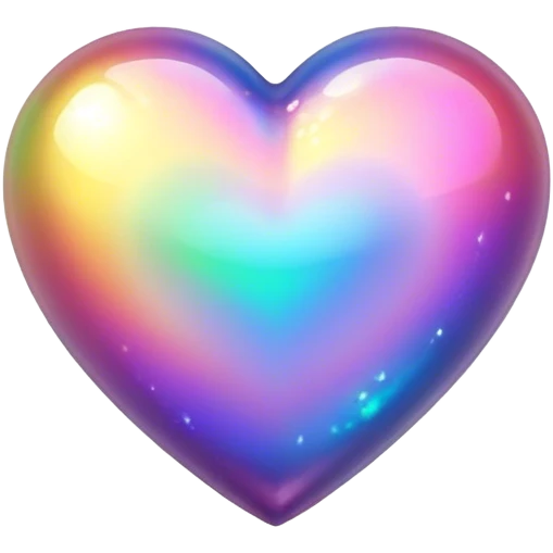 Iridescent heart  emoji