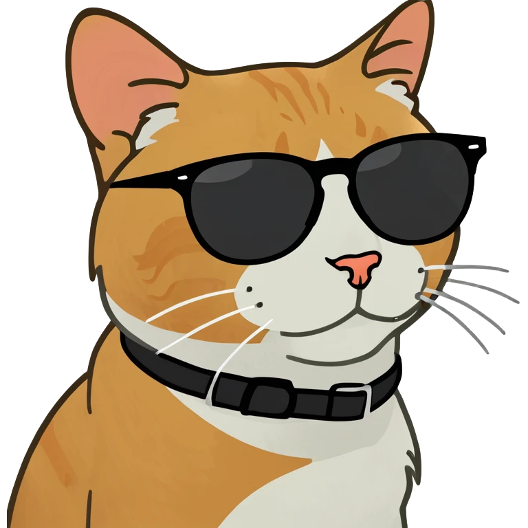 Cat with sunglasses emoji
