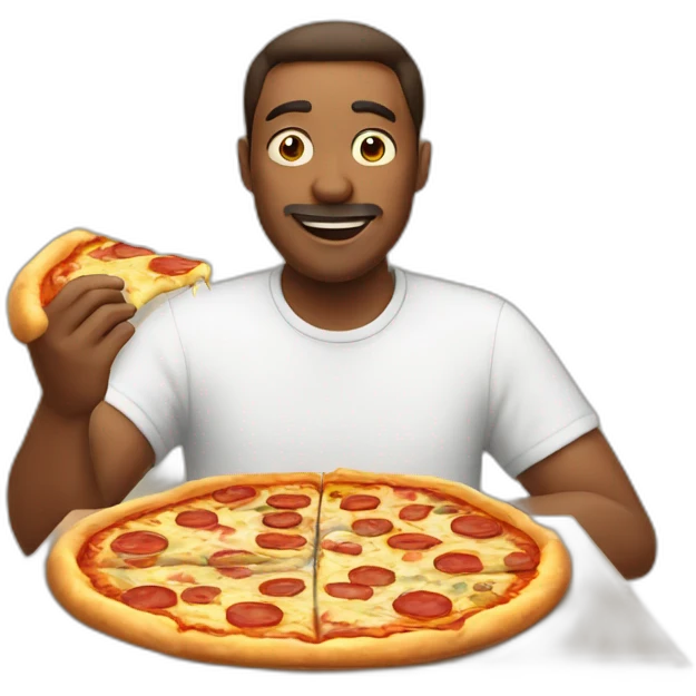 Pizza eating man  emoji