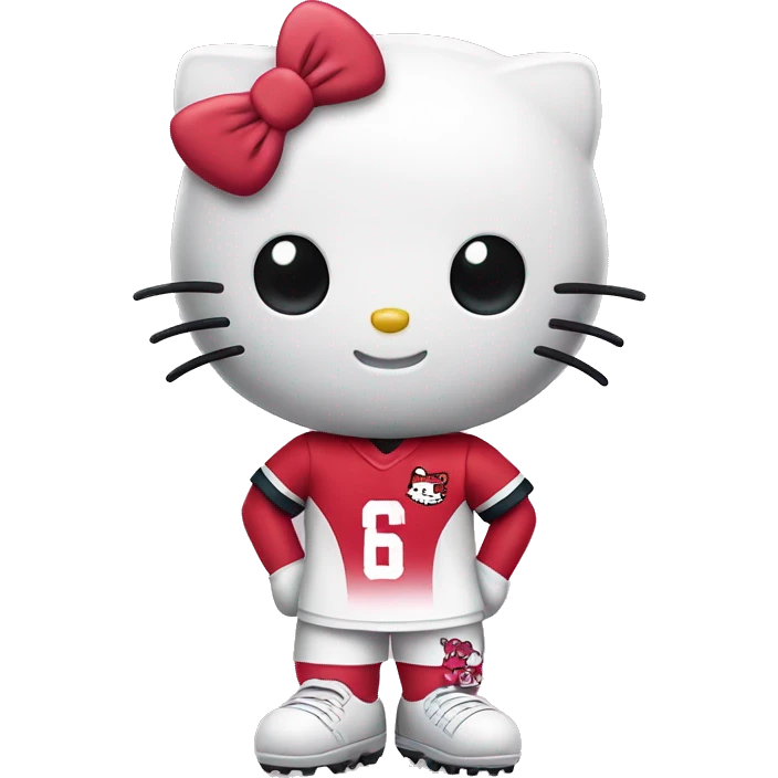 hello kitty with the symbol of the naple football team emoji