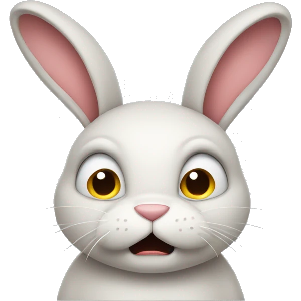 Bunny with a angry face emoji