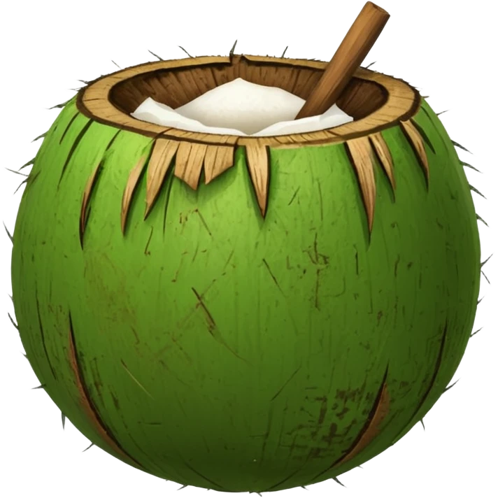 Green Coconut shell emoji