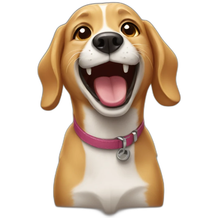 Dog laughing  emoji