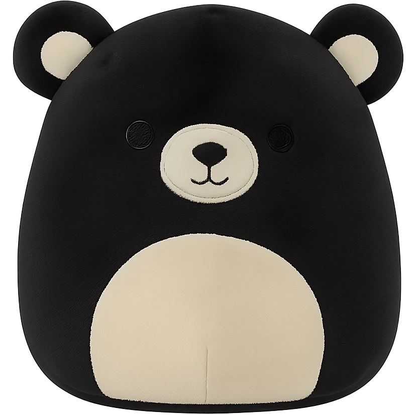black bear squishmallow plushie emoji