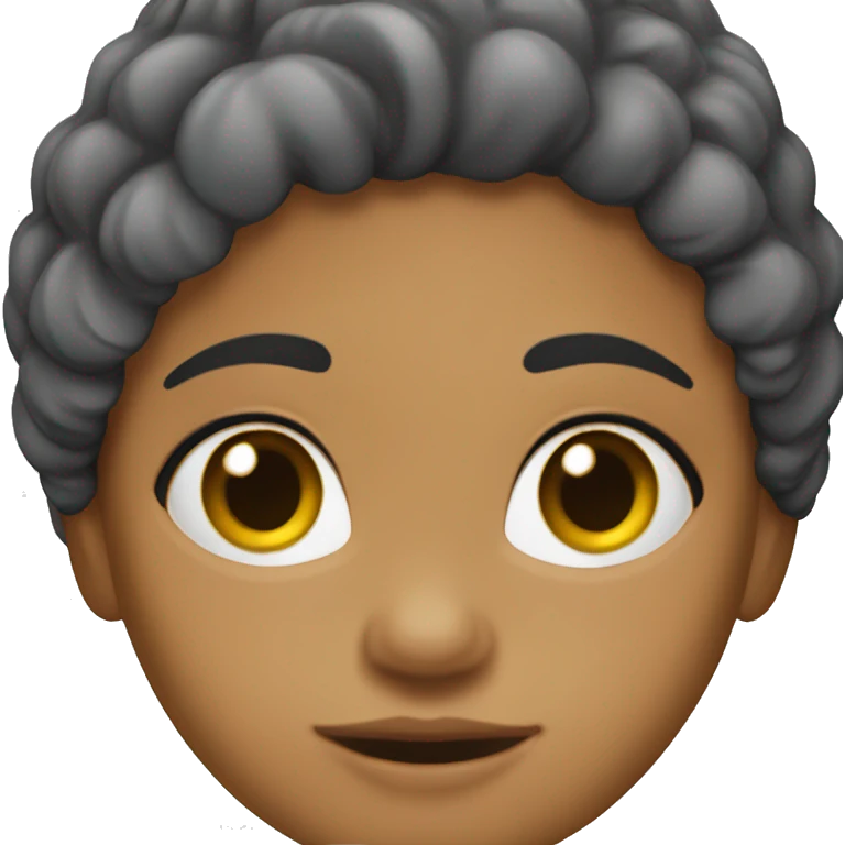 Chica negra con pelo blanco liso emoji