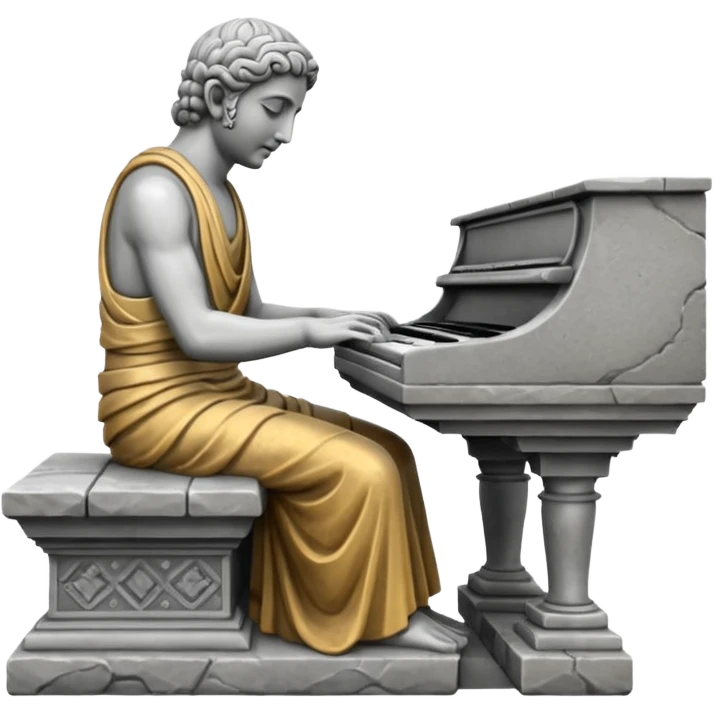 statue playing keyboard emoji