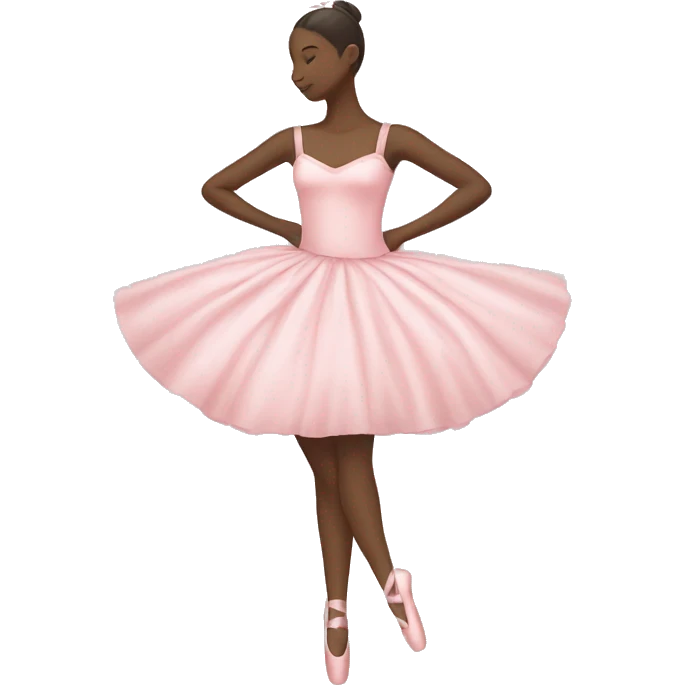 Soft pink ballerina dress with ribbon emoji