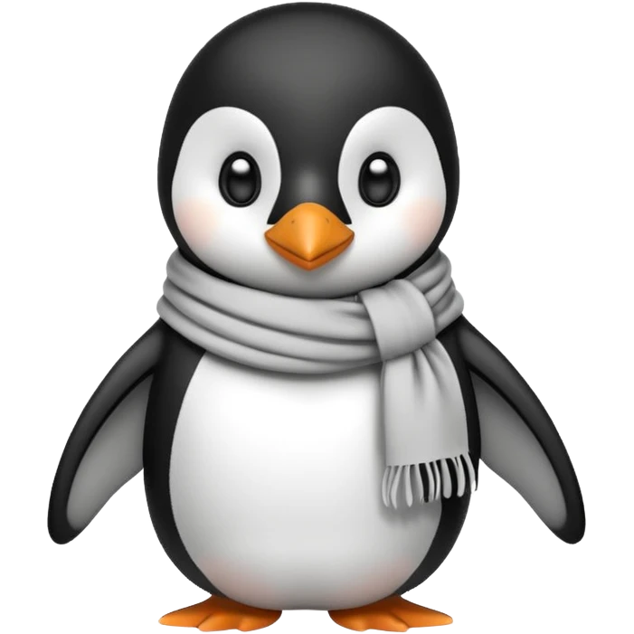 penguin with different scarf single-color  emoji