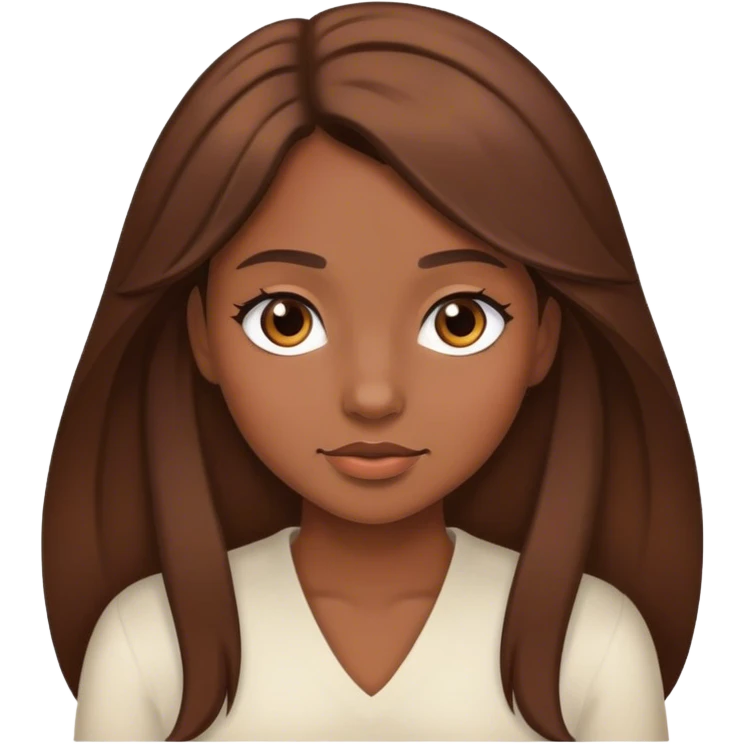 Pretty brown haired girl emoji