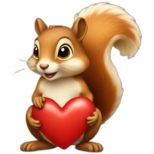 squirel with heart emoji