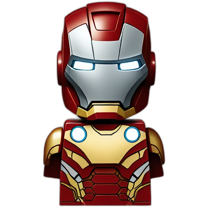 lego face iron man emoji