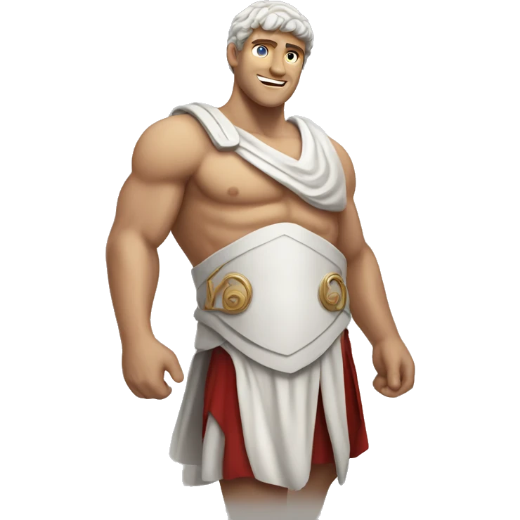 White Roman empir guy showing off his abs emoji