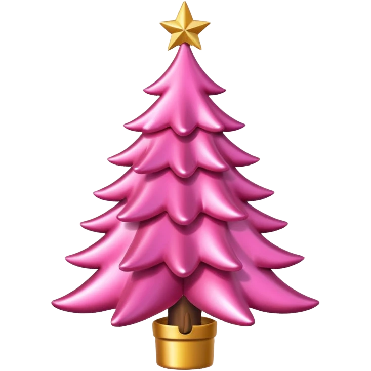 Pink Christmas tree  emoji