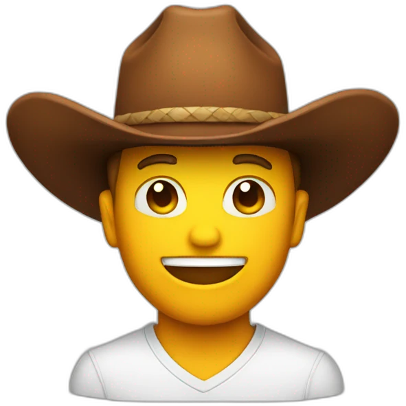 emoji cowboy, flaming hat emoji