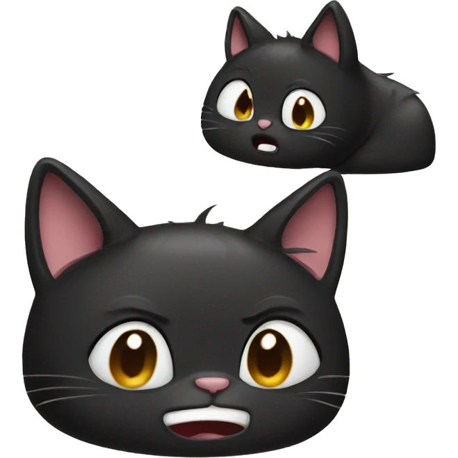 black cat crying  emoji