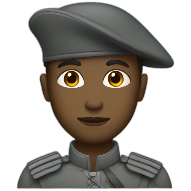 white soldier thin boy emoji