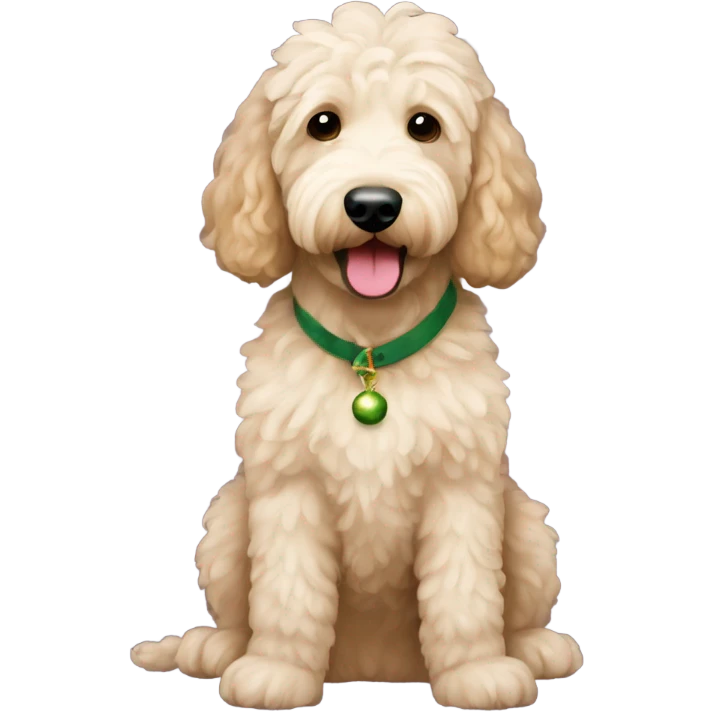 Christmas goldendoodle emoji