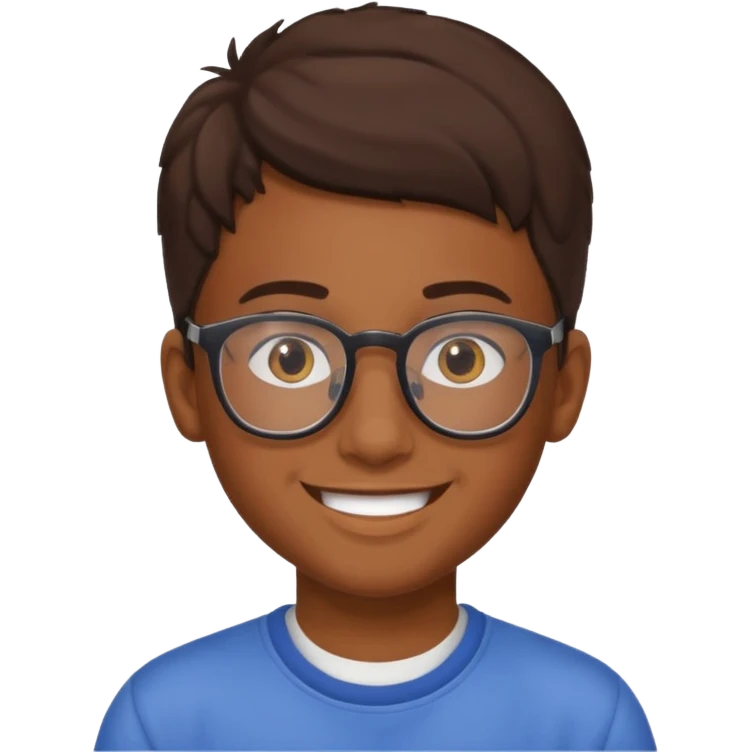 homme avec lunette brun  adolescent emoji