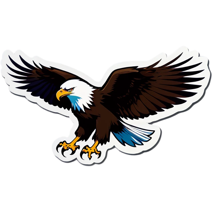 Strong circular Wind blowing under the eagle wing emoji