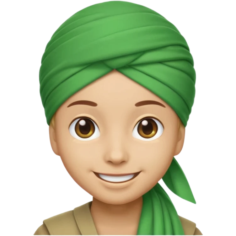 emoji wearing a green turban emoji