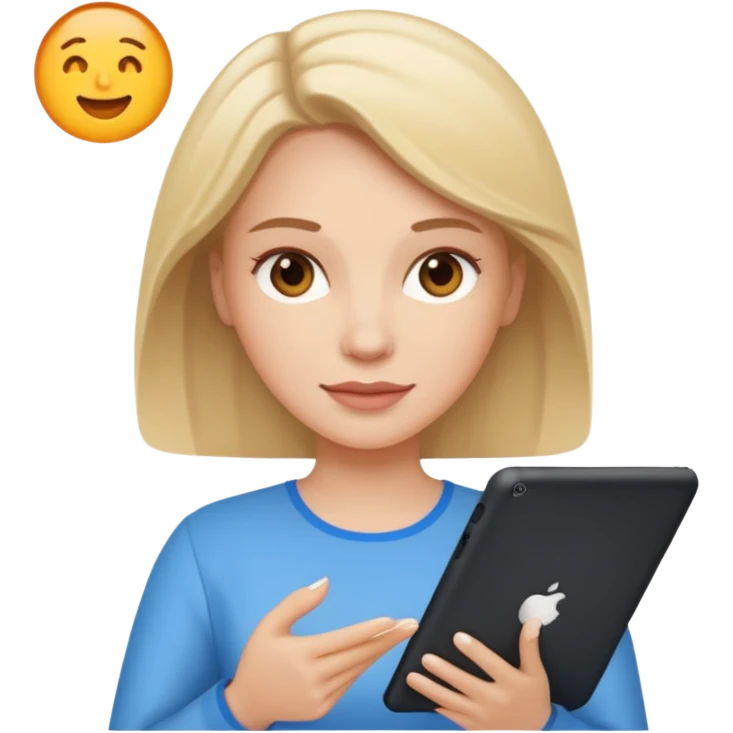 No she is white and she hold a ipadnooooo emoji
