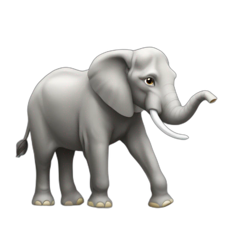 Cheval sur éléphant emoji
